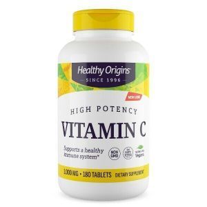 Витамин С, Vitamin C, Healthy Origins, 1000 мг, 180 таблеток