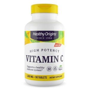 Витамин С, Vitamin C, Healthy Origins, 1000 мг, 90 таблеток