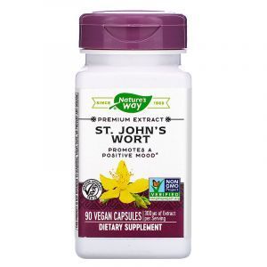 Зверобой, St. John's Wort, Nature's Way, стандартизированный, 300 мг, 90 капсул