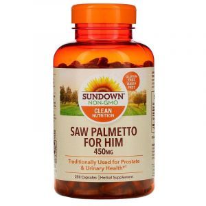 Со-пальметто, Saw Palmetto, Sundown Naturals, 450 мг, 250 капсул