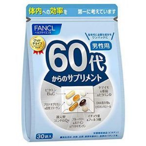 Витамины и минералы для мужчин от 60 лет, 60s Supplement, FANCL, 30 пакетов
