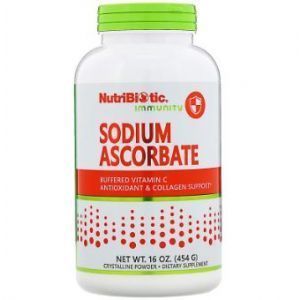 Витамин С (аскорбат), Sodium Ascorbate, NutriBiotic, 454 г