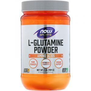 Глютамин, L-Glutamine, Now Foods, 454 г