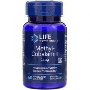 Витамин В12 (метилкобаламин), Methylcobalamin, Life Extension, 1 мг, 60 таб. 