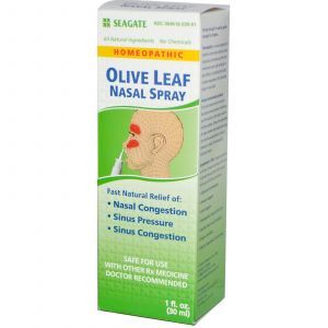 Назальный спрей с листьями оливы, Olive Leaf Nasal Spray, Seagate, 30 мл