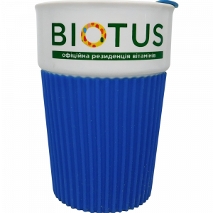 Фирменная керамическая чашка Biotus, розовая, 1 шт
