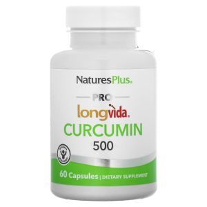 Куркумін, Pro Longvida Curcumin 500, NaturesPlus, 500 мг, 60 капсул