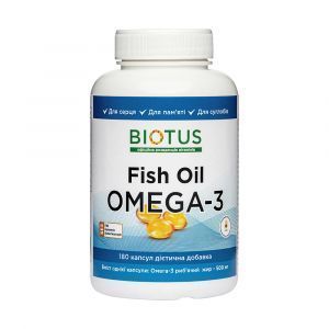Омега-3 ісландський риб'ячий жир, Omega-3 Fish Oil, Biotus, 180 капсул