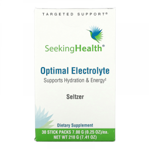 Электролиты, Optimal Electrolyte, Seeking Health, сельтерская вода, 30 пактов по 7 г
