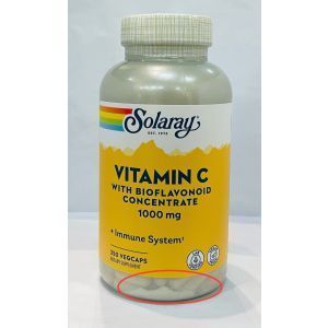 Витамин С с биофлавоноидами, Vitamin C, Solaray, концентрат, 1000 мг, 250 капсул