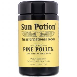 Сосновая пыльца, Pine Pollen, Sun Potion, порошок, 33 г