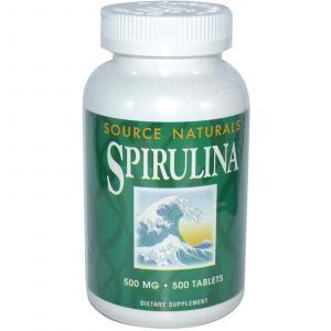 Спирулина, Source Naturals, 500мг, 500 таблеток.