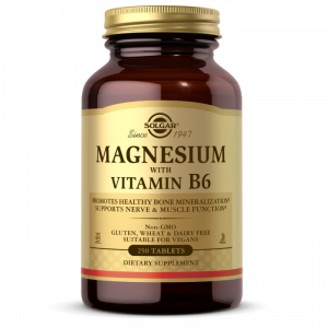 Магній, вітамін В6, Magnesium Vitamin B6, Solgar, 250 таблеток