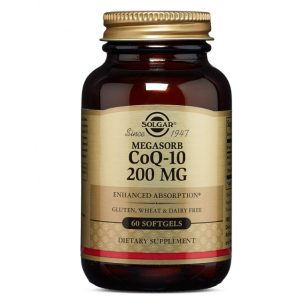 Коэнзим  Q10, CoQ-10, Solgar, 200 мг, 60 гелевых капсул