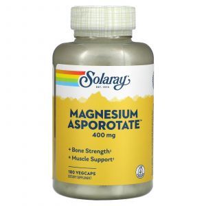 Магний аспартат, Magnesium Asporotate, Solaray, 180 капсул