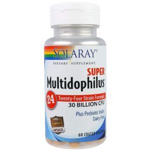 Пробиотики, Super Multidophilus 30, Solaray, 60 капс.