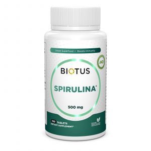 Спирулина, Spirulina, Biotus, 500 мг, 100 таблеток