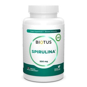 Спіруліна, Spirulina, Biotus, 500 мг, 200 натуральних таблеток