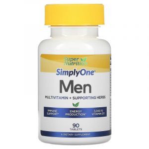 Мультивитамины для мужчин, Men Multivitamins, Super Nutrition, + поддерживающие травы, 90 таблеток