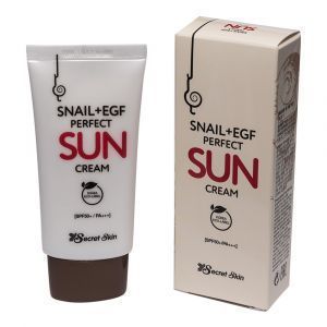 Солнцезащитный крем для лица с муцином улитки,  Snail+EGF Perfect Sun Cream SPF50+ PA+++, Secret Skin, 50 г