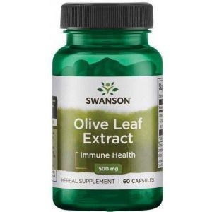 Экстракт оливковых листьев, Olive Leaf Extract, Swanson, 500 мг, 60 капсул