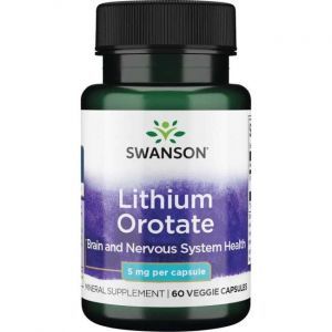 Оротат лития, Ultra Lithium Orotate, Swanson, 5 мг, 60 вегетарианских капсул