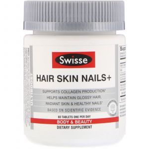 Мультивитамины для волос, кожи и ногтей, Hair Skin Nails +, Swisse, 60 таблеток