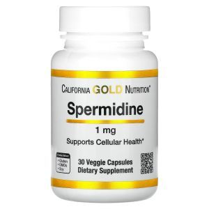 Спермидин, Spermidine, California Gold Nutrition, 1 мг, 30 капсул