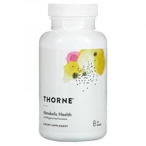 Формула для поддержки метаболизма, Metabolic Health, Thorne Research, с бергамотом и куркумой, 120 капсул
