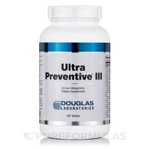 Комплексная формула из витаминов, минералов и микроэлементов, Ultra Preventive III, Douglas Laboratories, 180 таблеток
