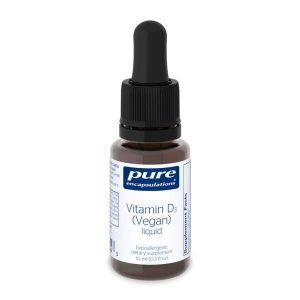 Витамин D3 жидкость (Веганская), Vitamin D3 liquid (Vegan), Pure Encapsulations, 10 мл