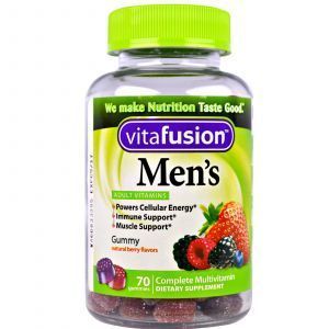 Мультивитамины для мужчин, Men's Complete Multivitamin, VitaFusion, 70 жевательных таб.