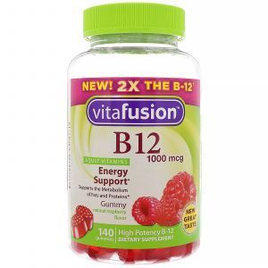 Витамин В12, B12 Adult Vitamins, Energy Support, VitaFusion, 1000 мкг, 140 жевательных таблеток
