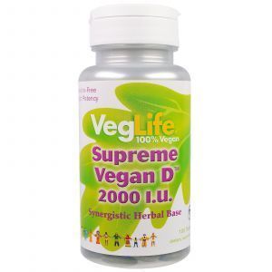 Веганский Д, Vegan D, VegLife, 2000 МЕ, 100 таб.