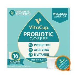 Кофейные капсулы с пробиотиками, Immunity Probiotic Coffee Pods, VitaCup, 16 шт