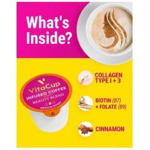 Кофейные капсулы с коллагеном и биотином, Beauty Coffee Pods, VitaCup, 32 шт