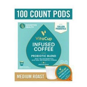 Кофейные капсулы с пробиотиками, Immunity Probiotic Blend Pods, VitaCup, 100 шт