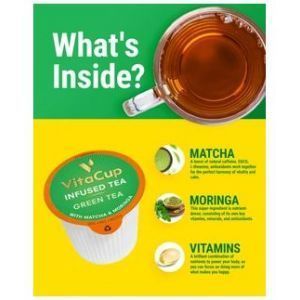 Зеленый чай с матчей и морингой, Green Tea Pods, VitaCup, 32 шт