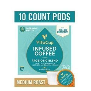 Кофейные капсулы с пробиотиками, Immunity Probiotic Blend Pods, VitaCup, 10 шт