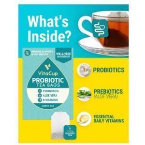 Настоянный чай с пробиотиками, алоэ и витаминами, Immunity Probiotic Tea Bags, VitaCup, 28 шт