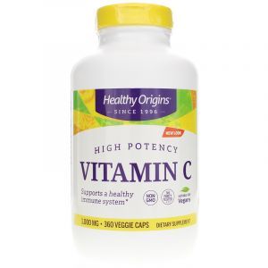 Витамин С (L-аскорбиновая кислота), Vitamin C, Healthy Origins, 1000 мг, 360 вегетарианских капсул