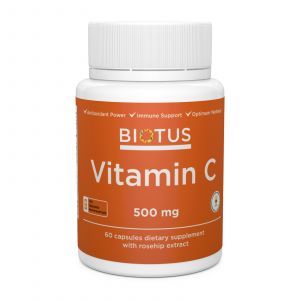 Вітамін С, Vitamin C, Biotus, 500 мг, 60 капсул