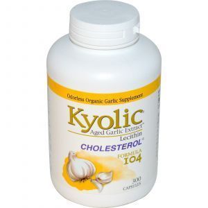 Экстракт чеснока для снижения уровня холестерина, Extract with Lecithin, Wakunaga - Kyolic, 300 кап.