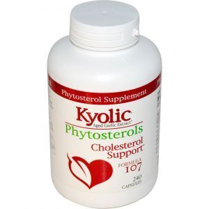 Экстракт чеснока для поддержки холестерина, Aged Garlic Extract Phytosterols, Wakunaga - Kyolic, 240 кап.