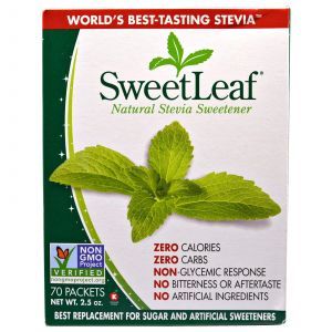 Стевия, заменитель сахара, Stevia, Wisdom Natural, 70 пакетов