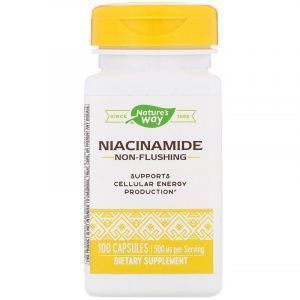 Витамин В3, Niacinamide, Nature's Way, 500 мг, 100 капсул