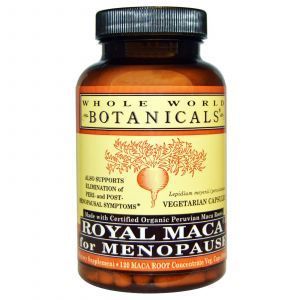 Королевская мака для менопаузы, Royal Maca for Menopause, Whole World Botanicals, 500 мг, 120 капсул