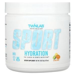 Добавка для гидратации, Sport Hydration, Twinlab, со вкусом цитруса, 262.25 г
