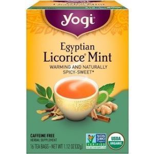 Успокаивающий чай с мятой, Soothing Mint, Yogi Tea, 16 пакетиков, 36 г