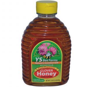 Мед клеверный, Pure Premium Clover Honey, Y.S. Eco Bee Farms, 907 г